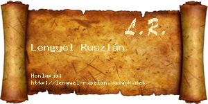 Lengyel Ruszlán névjegykártya