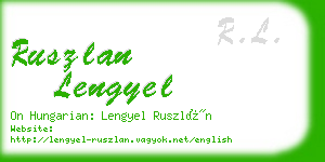 ruszlan lengyel business card